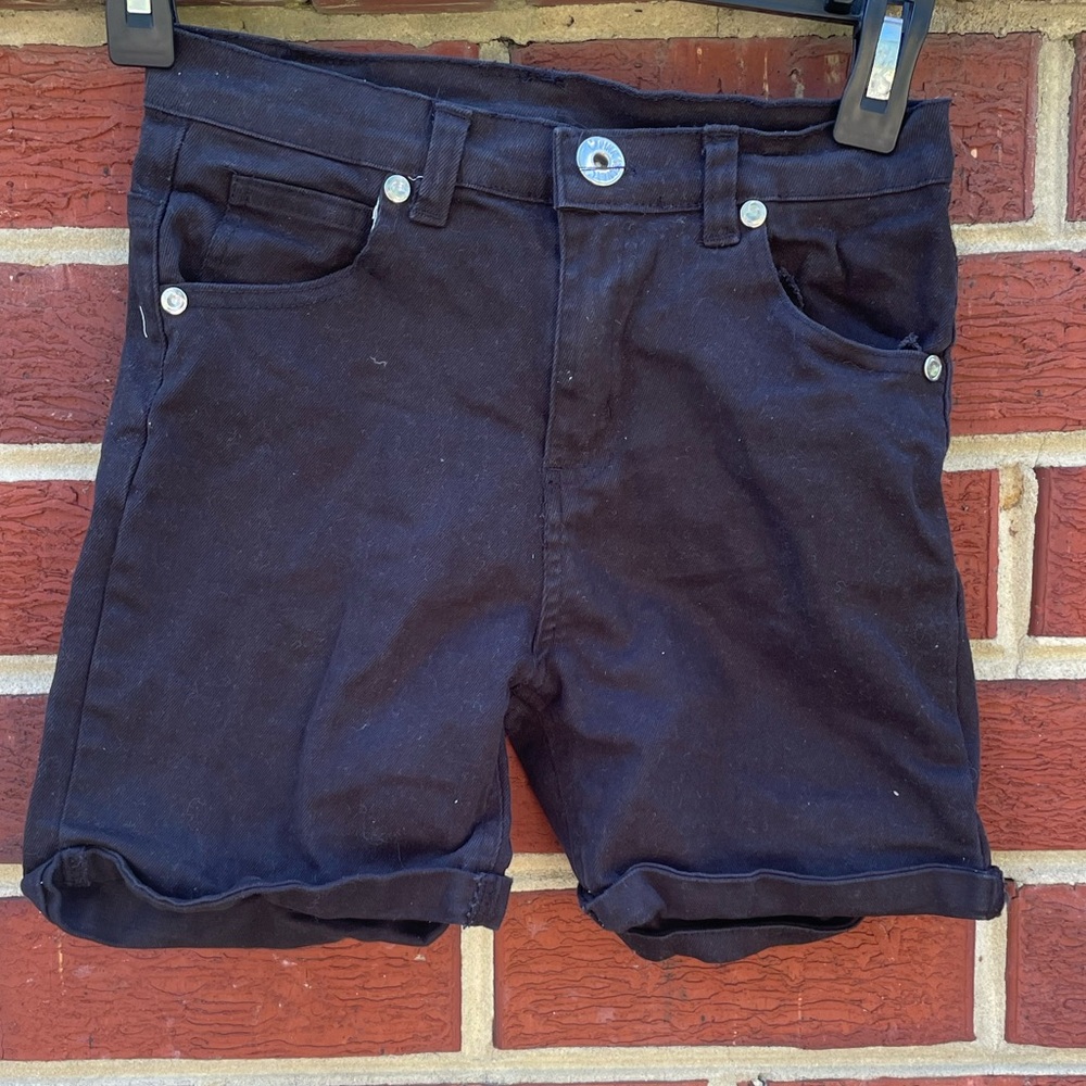 Black Denim Shorts